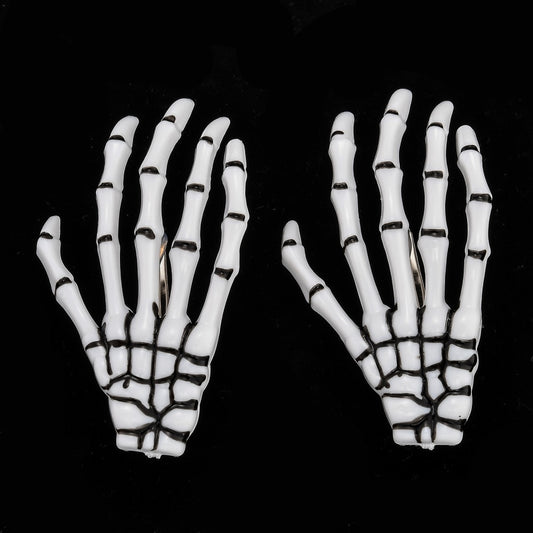 Skeleton Hands Hair Clip Set