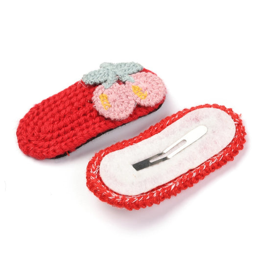 Embroidered Red Cherry Hair Clip